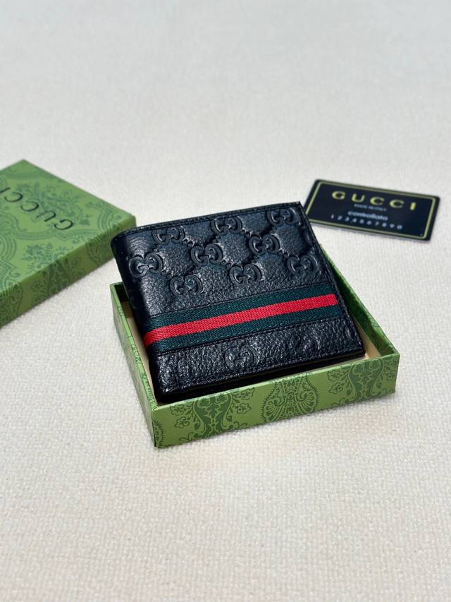 Color Black Size 11X10 New Gg official website ~ Short wallet Gg Supreme Canvas