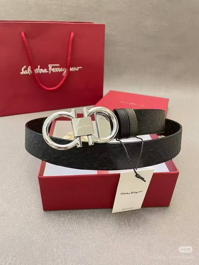 Salvatore Ferragamo This belt reinterprets the classic double-sided design in a