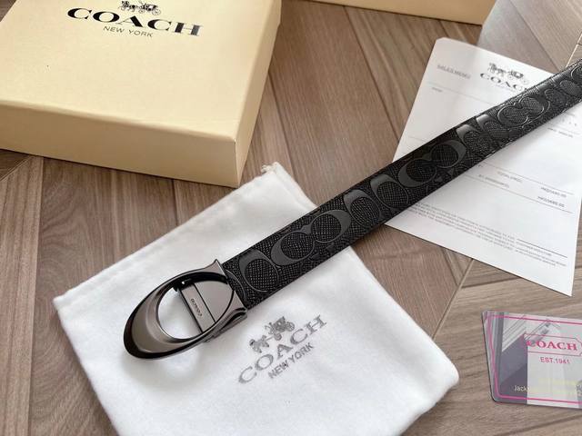 Original goods --- [Kiss] Coach belt double-sided men's belt gift box belt, both