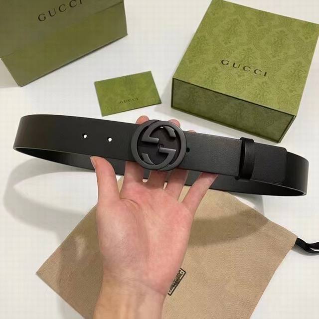 Gucci, original authentic product, 3.8cm high-end belt of the same style as the