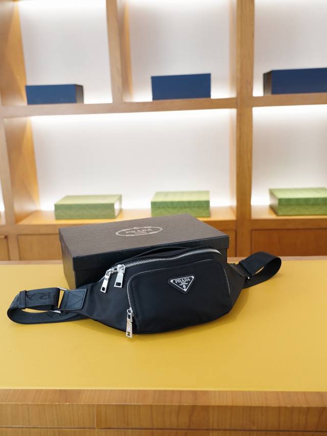 High-end waist bag from Prada official website Timeless iconic product Made of p