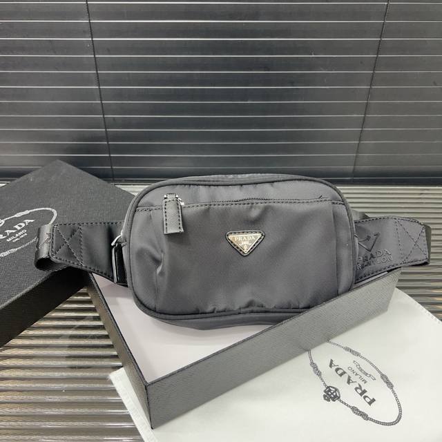 Prada Re-Nylon logo nylon cloth waist bag chest bag men's shoulder backpack clas