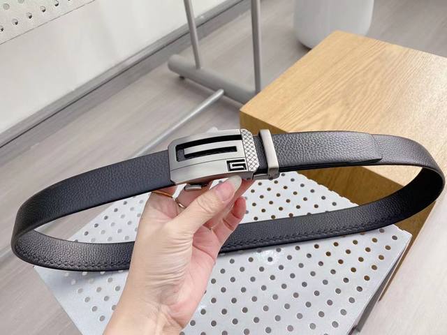Gucci automatic belt slide Exclusive real shot of the whole cowhide hand-stitche