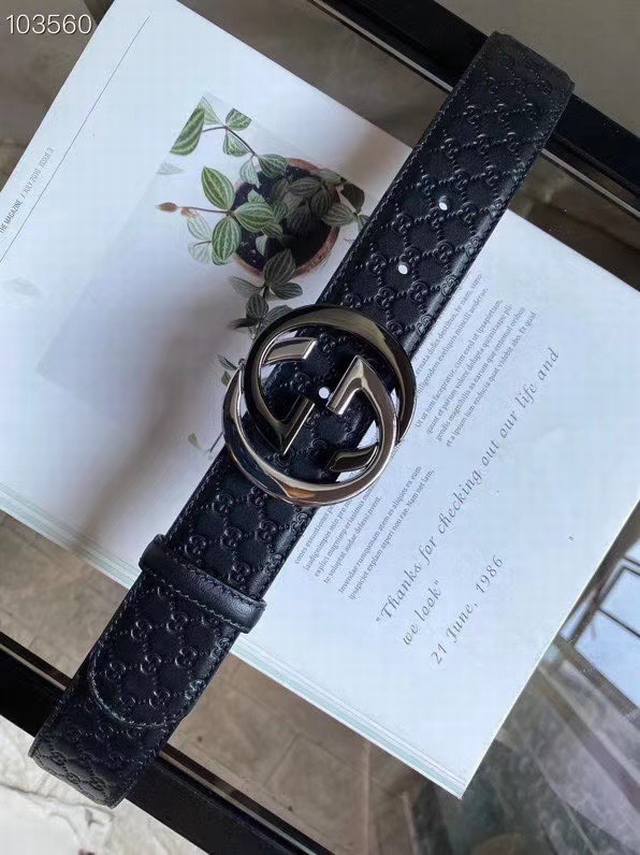 Gucci counter's latest steel buckle two-color hardware buckle new original PVC i