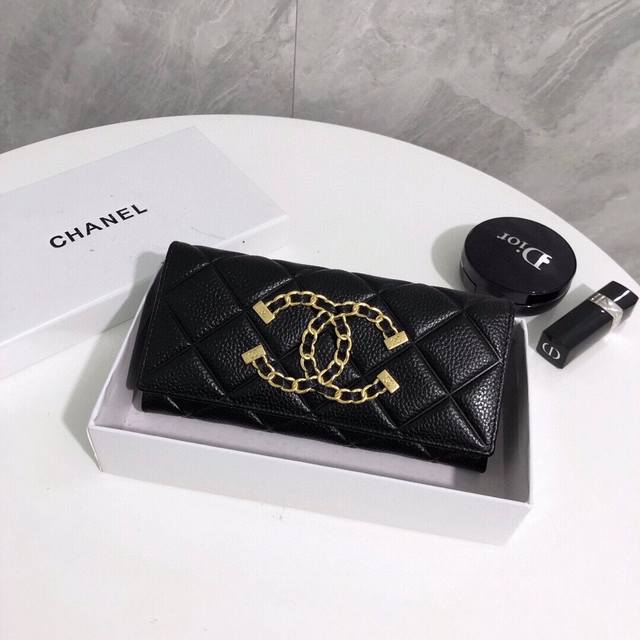 Color Black Size 19X10 Chanel high-quality cowhide First-class feel Fashion desi