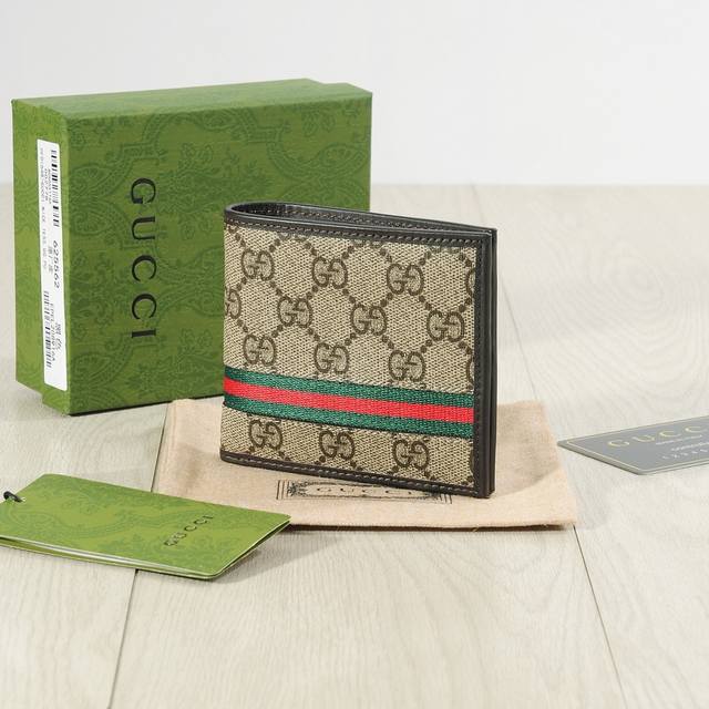 Color Black Size Short 12X10 Gucci counter model Short fold 1:1 Pvc cowhide feel