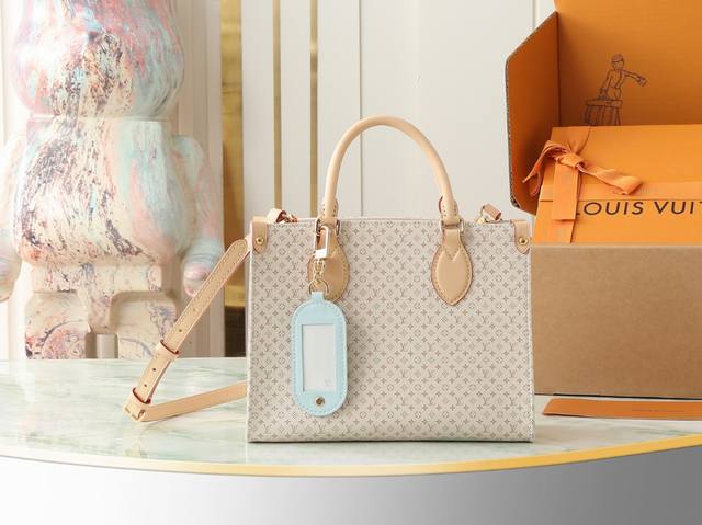 Top original home real shot M15138 Onthego Pm handbag Dune color As part of the