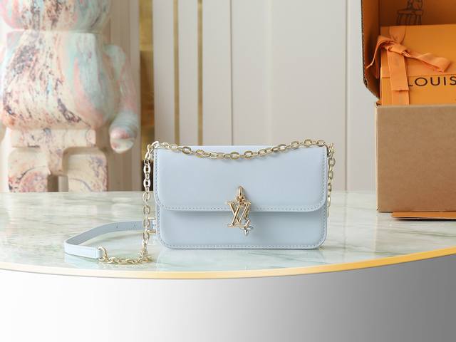 Top original home shot M14547 Light blue full leather chain bag New season Walle