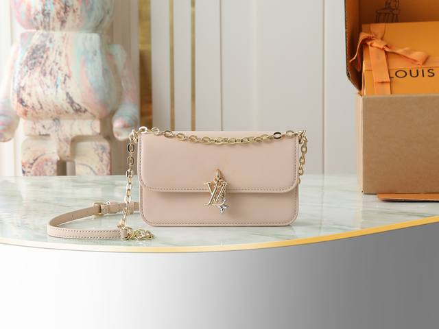 Top original home real shot M14581 apricot full leather chain bag new season Wal