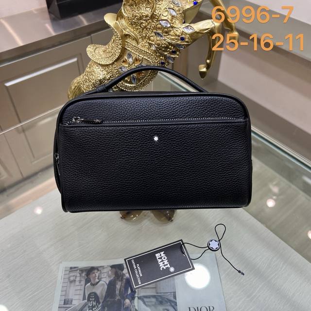 Montblanc Clutch Toiletry Bag 6996-7, retro and high-end! The simple style is ve