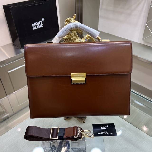 Montblanc International Montblanc's new men's briefcase is made of imported glos