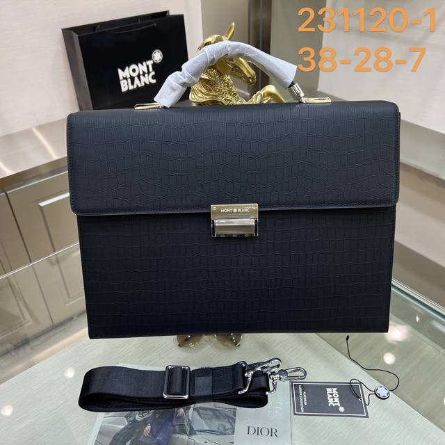 Montblanc Montblanc's new men's briefcase is made of imported crocodile leather,