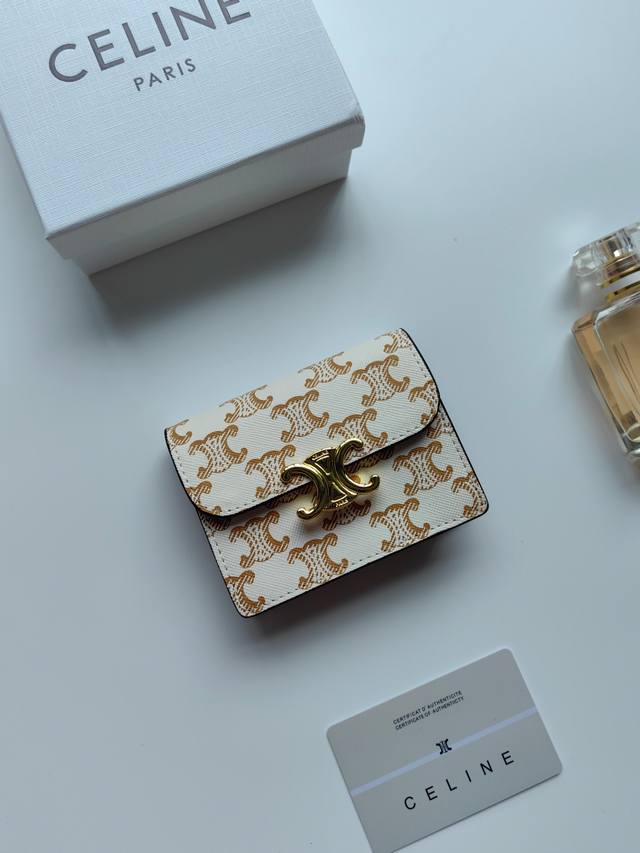 Celine new card holder, Triomphe business card holder, classic pattern large sur