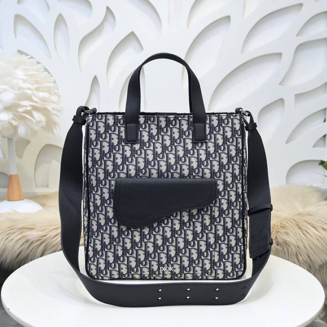 Dior - Dior's latest saddle handbag shopping bag, original quality blue cloth wi