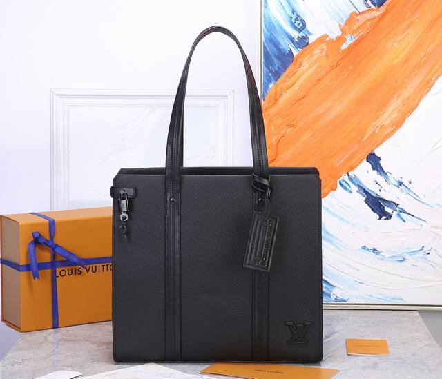 Top original M57308 Black brand new Lv Aerogram Tote bag made of soft and delica