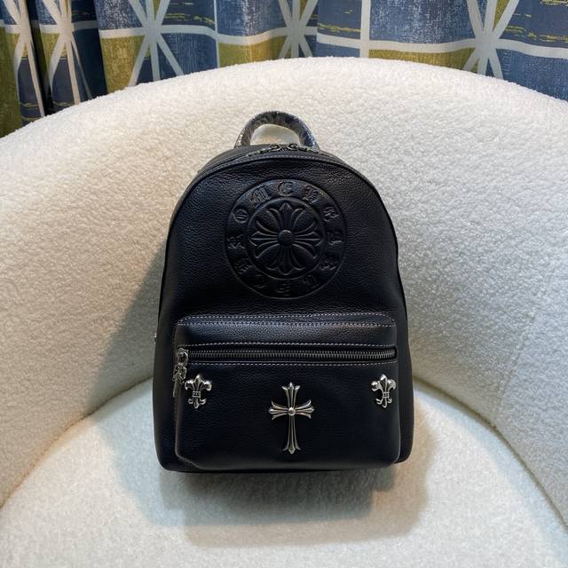 Top-grade original Chrome Hearts new style backpack, imported layered cowhide, w