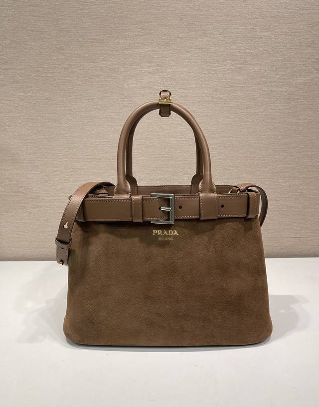 New Women's Bag 1Ba434 Suede This handbag is made of imported suede and nubuck l