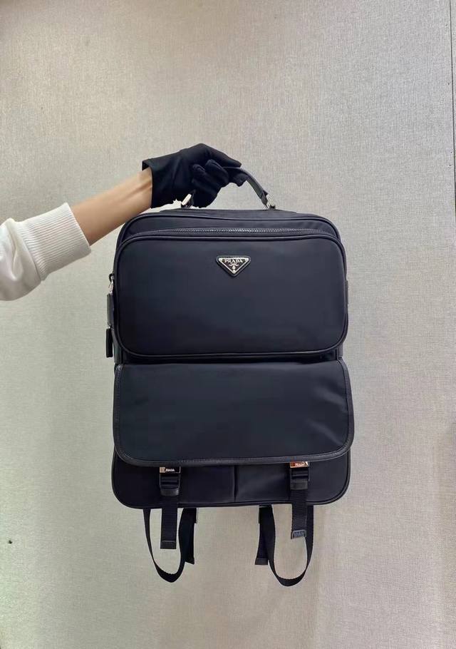 New Backpack 2Vz049 This fabric backpack features an urban design with exquisite