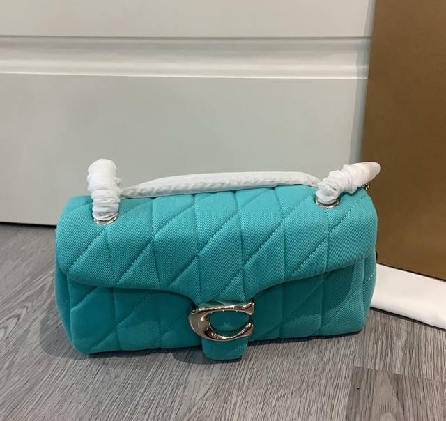New Arrival Women's Diamond Denim Quilted Dionysus Denim Tabby Shoulder Bag Cros