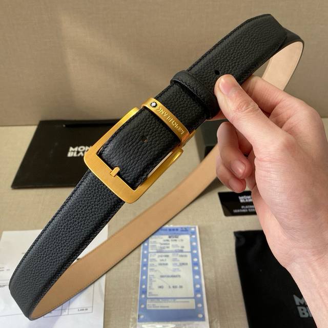Brand: Montblanc Steel buckle Grade: Original private goods. Imported top layer