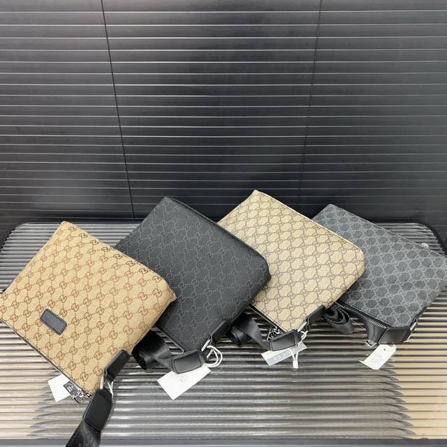 Gucci canvas clutch bag card holder wallet multifunctional men's bag real shot o