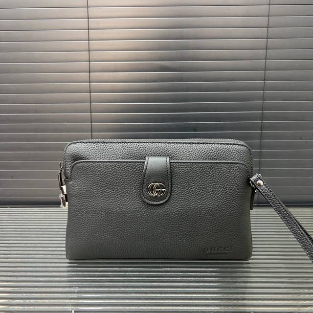 Gucci combination lock leather clutch bag card holder wallet multifunctional men