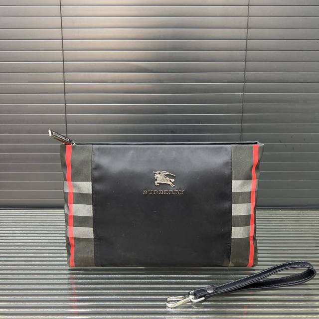 Burberry canvas men's clutch bag high-end quality delivery dust bag size 26 X 18