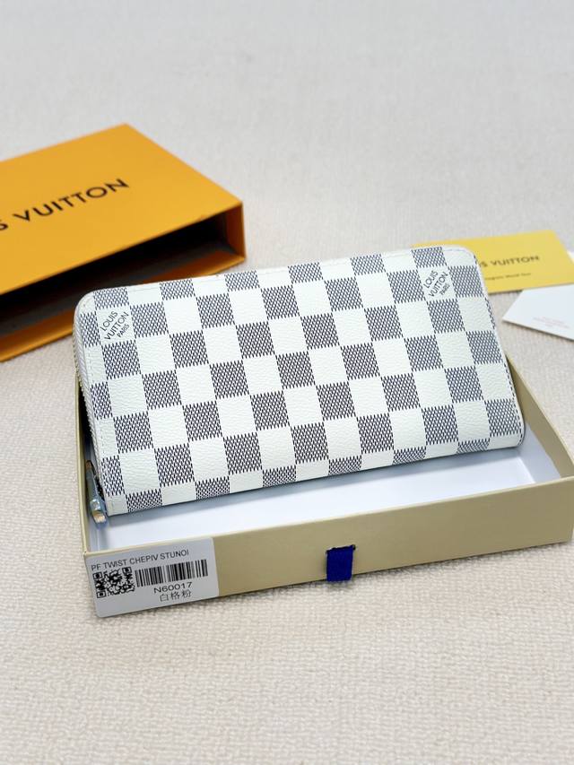 Color White Grid Pink Size 19X10 Model 60017Lv Counter Classic Single Zipper Wal