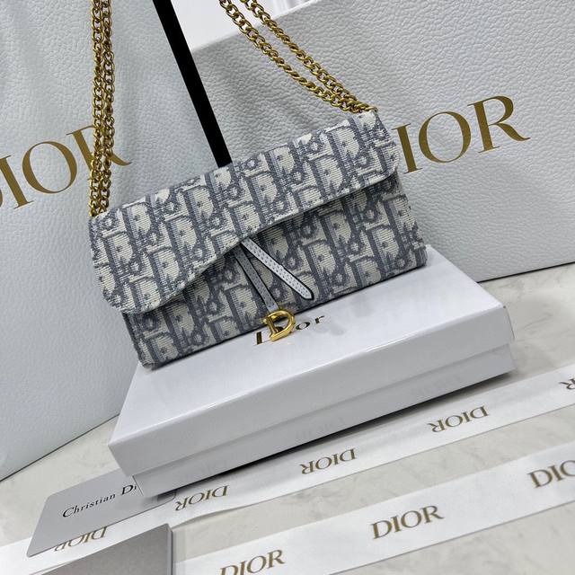 Dior 621668 Color Black Blue Size 19*10.5*3.5 Dior counter synchronization, shou