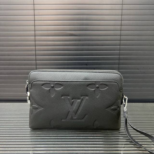 Louisvuitton combination lock cowhide clutch card holder wallet multifunctional