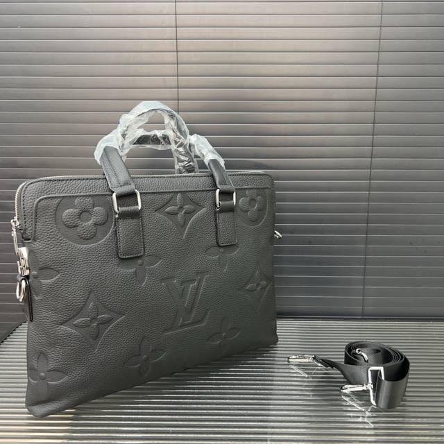 Louisvuitton Louis Vuitton combination lock cowhide briefcase men's bag computer