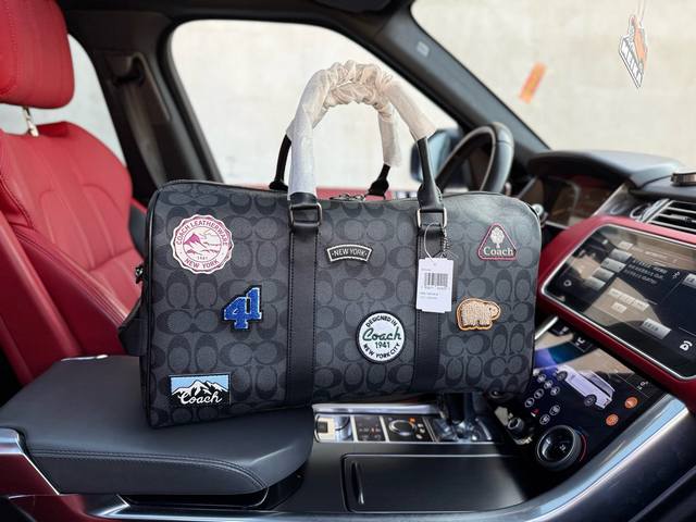 High-end new "Coach" travel bag Coach travel bag Venturer 45 classic monogram fu