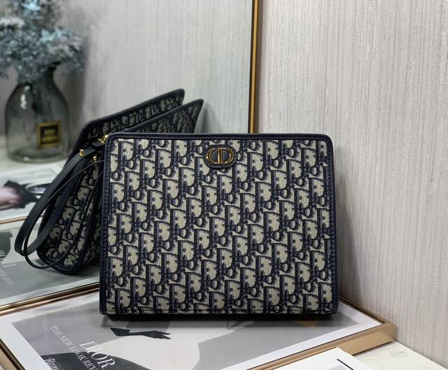 Hot sale Dir Oblique canvas clutch 26