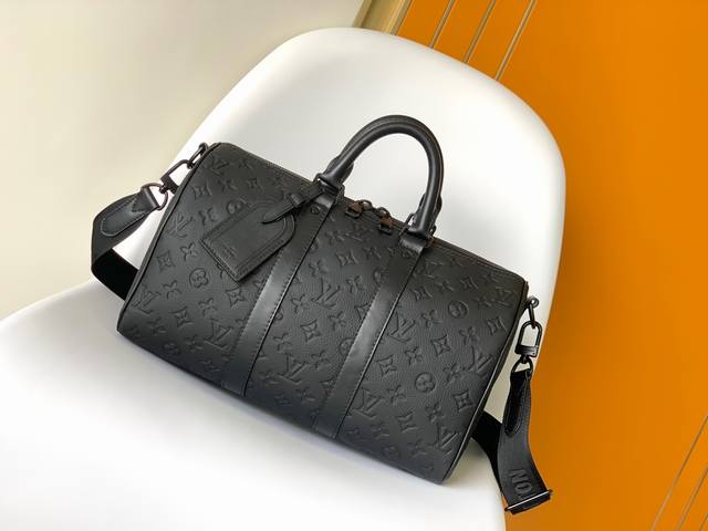 163C01 Chip M46655 Black Flower M22765 Embossed Top Original Keepall Bandouli