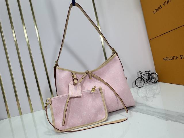 Upgraded original M11462 M46203 Pink Small New denim Carryall Small handbag made