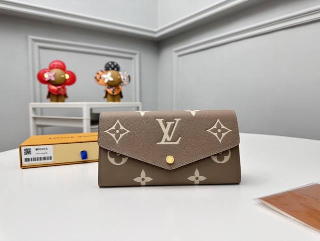 Factory P price Top original M80496 Apricot This Louis Vuitton classic Sarah wal