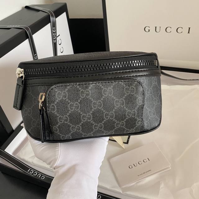 Real shot# Style number: 450946 Black Size: 23X11.4X7.6Cm Gg new waist bag, ches