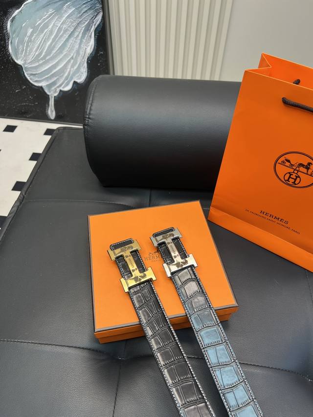 Upgraded version Hermes!! High version!! All-steel belt belt Heyha original leat