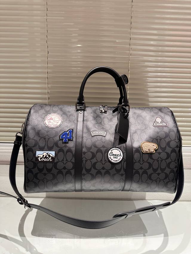 Cowhide version Coach men's travel bag 50Cm Coach's favorite travel bag so far,