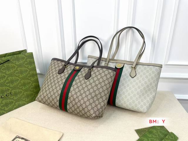 Gucci Ophidia Tote Shopping Bag Classic style, retro design ~ Iconic print, no f