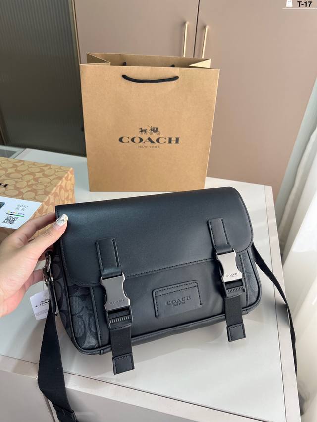 Coach League messenger bag men's shoulder crossbody bag classic all-match T-17 s