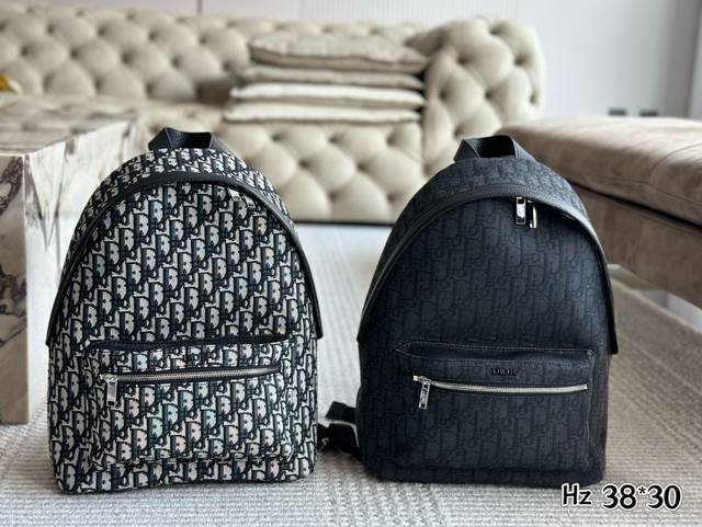 D home Dior backpack counter latest imported canvas with calfskin original quali