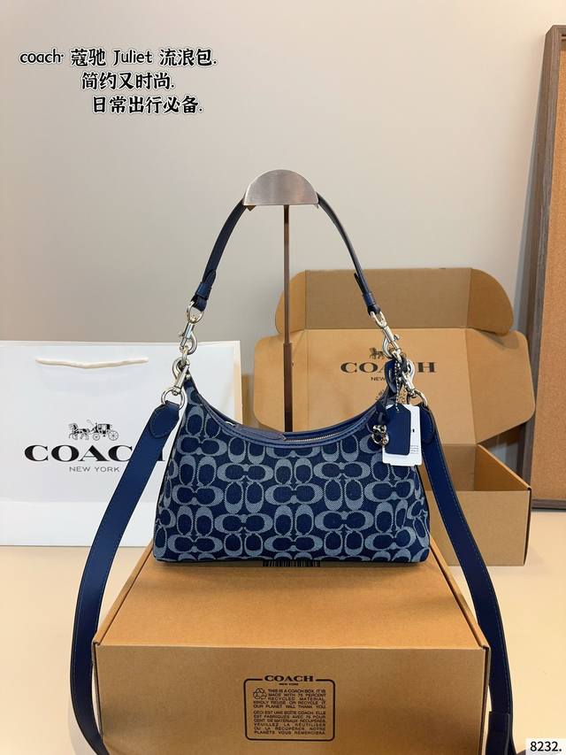 with gift box. Coach Laure Hobo Bag Durable and wear-resistant material Simple d