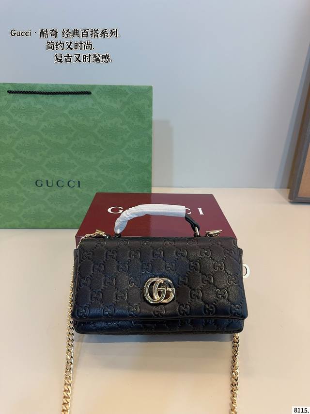 with gift box. Gucci Ophidia handbag armpit bag versatile classic closed eyes in