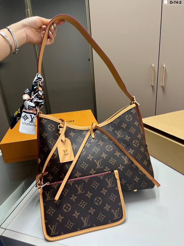 chip version Lv Louis Vuitton Carryall shopping bag hand-held shoulder crossbody