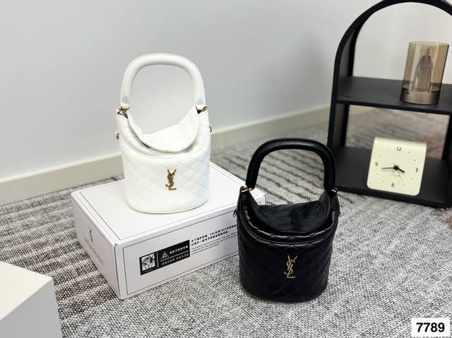 with folding box Saint Laurent French fry bag Saint Laurent Gaby Mini Bucket Gab