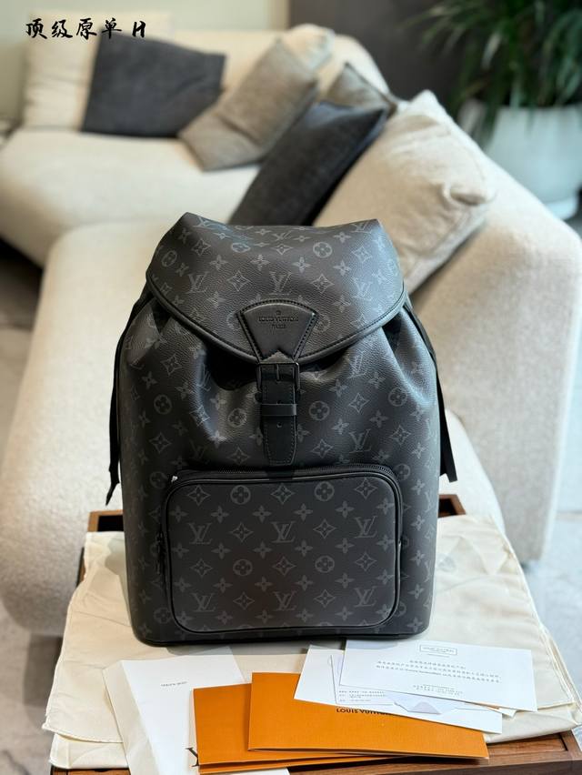 Iv black monogram backpack : Louis Vuitton black monogram double drawstring back