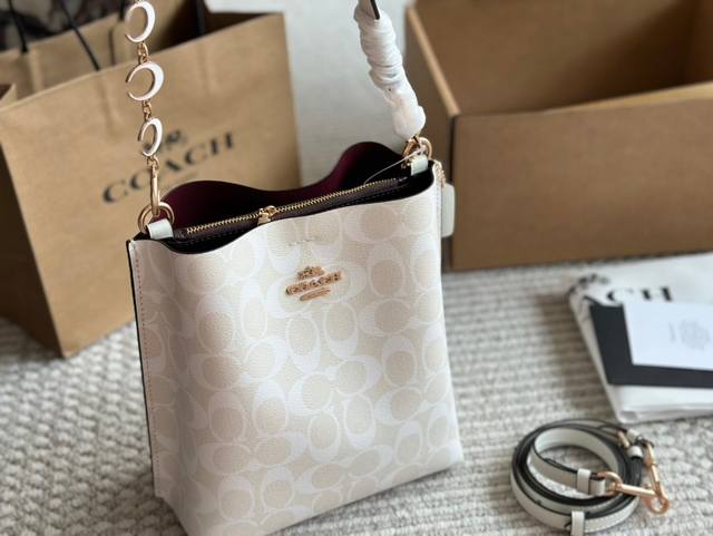 with box replica Size: 20*22cm C's latest bucket New Mollie small bucket bag