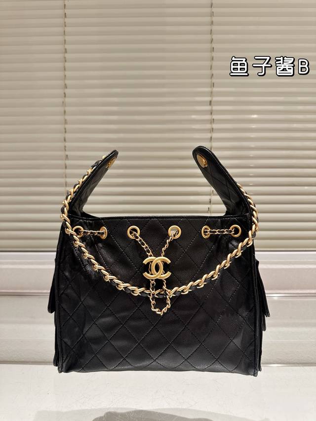 replica caviar pattern Chanel 25S cowhide Hobo bag Chanel cowhide embroidered sh