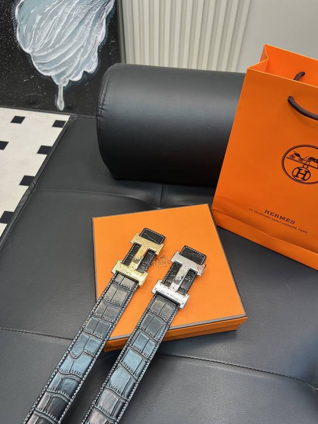 Upgraded version Hermes!! High version!! All-steel belt belt Heyha original leat